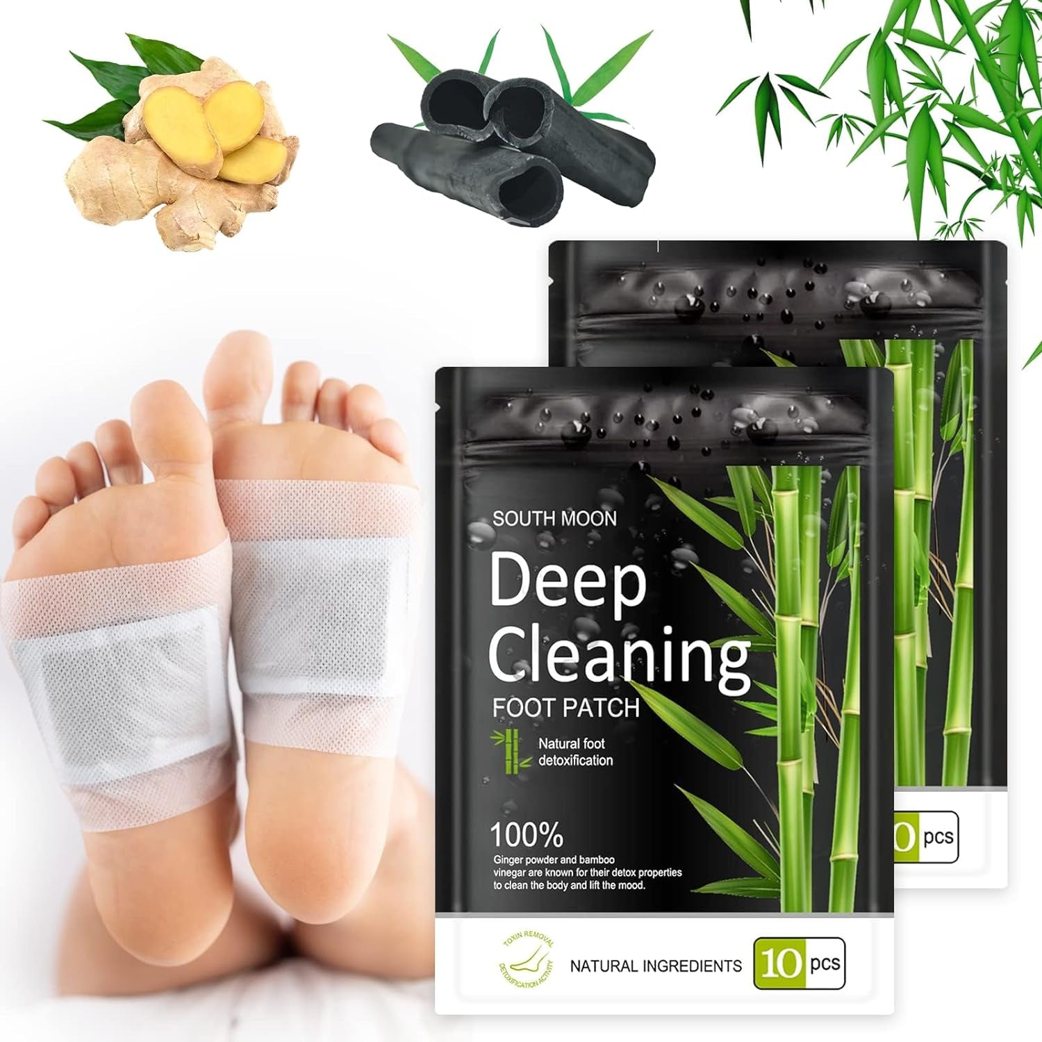 Detox Foot Patches 20 Pcs Detox Foot Pads,Foot Detox Pads to Remove Toxins Deep Cleansing,100% Natural,For Stress Relief,Sleep Aid, Enhance Blood Circulation