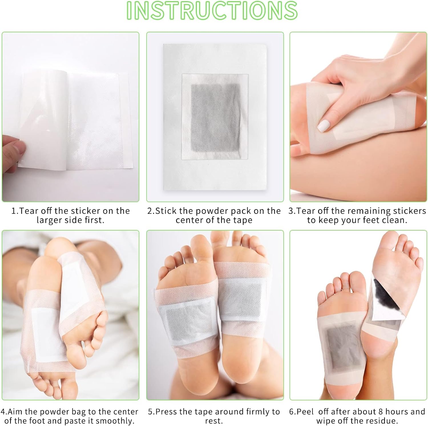 Detox Foot Patches 20 Pcs Detox Foot Pads,Foot Detox Pads to Remove Toxins Deep Cleansing,100% Natural,For Stress Relief,Sleep Aid, Enhance Blood Circulation